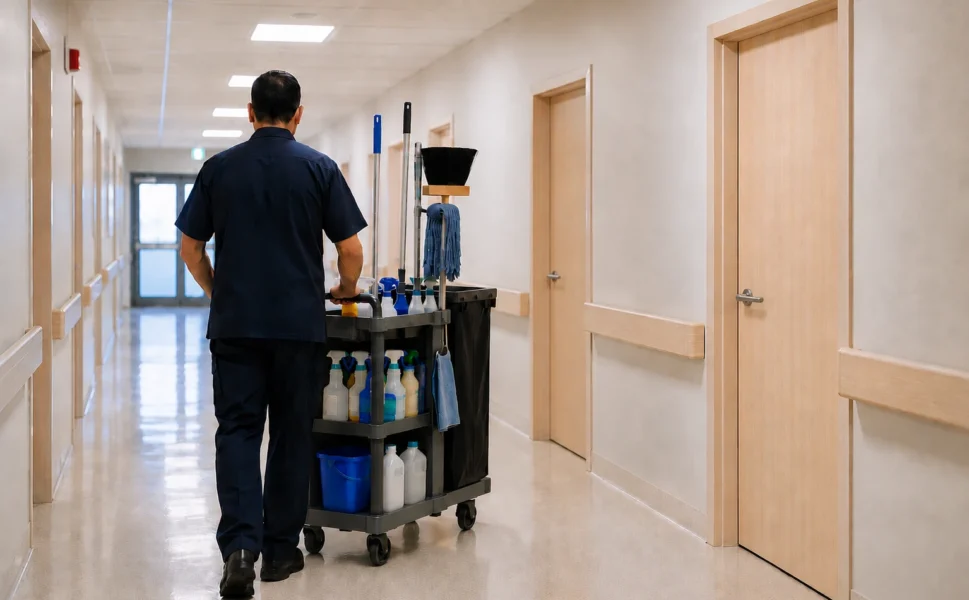 Doors designed to meet healthcare facility standards